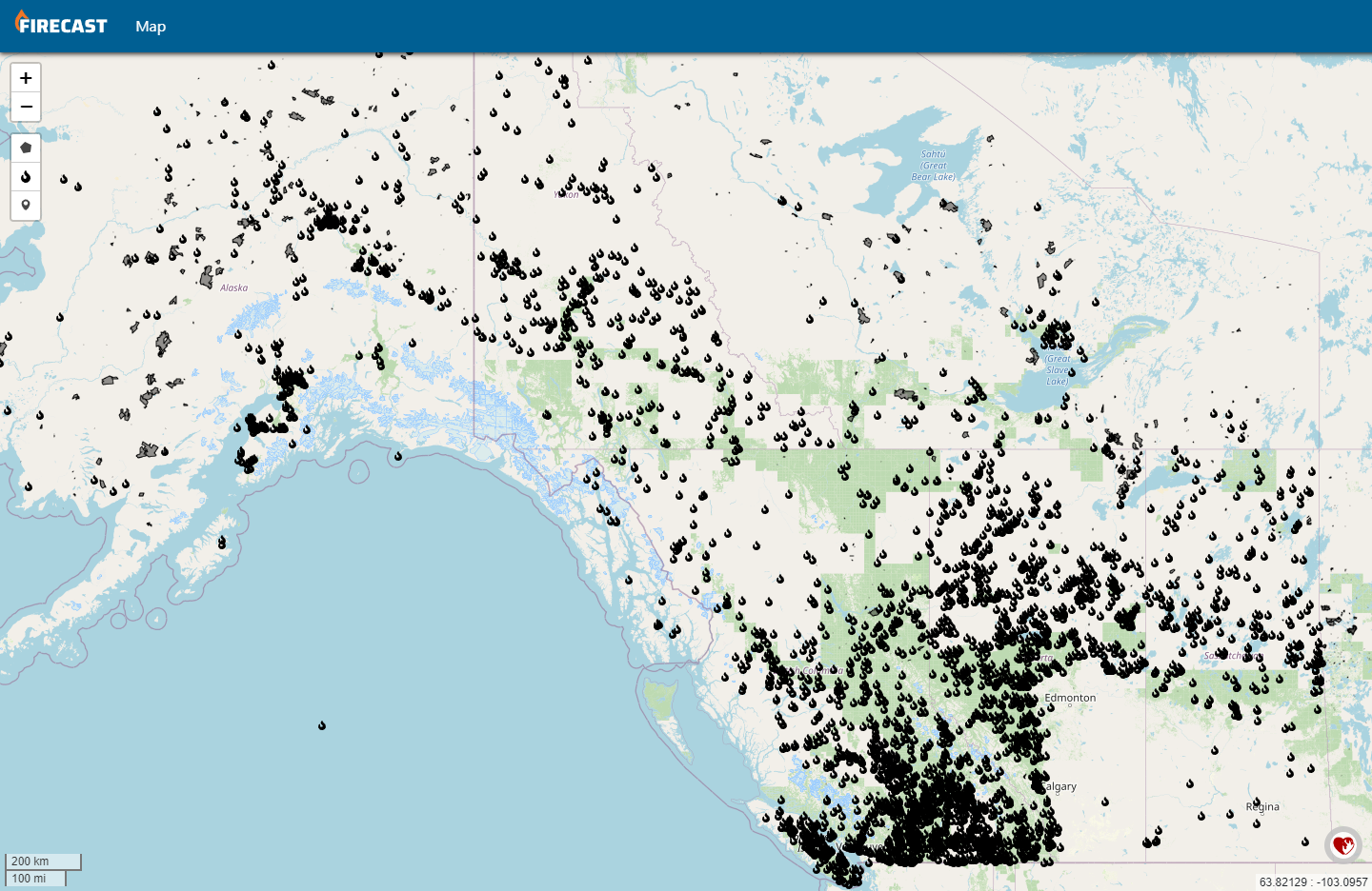 fires modelled in the stat’s